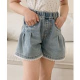 【aimoha-KIDS-】デニム キッズフレアショートパンツ | aimoha kids | 詳細画像4