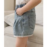 【aimoha-KIDS-】デニム キッズフレアショートパンツ | aimoha kids | 詳細画像6