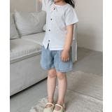 【aimoha-KIDS-】ドット柄 キッズデニムショートパンツ | aimoha kids | 詳細画像2