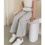 【aimoha-KIDS-】キッズ ストライプワイドパンツ | aimoha kids | 詳細画像14