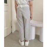 【aimoha-KIDS-】キッズ ストライプワイドパンツ | aimoha kids | 詳細画像15