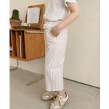【aimoha-KIDS-】キッズ ストライプワイドパンツ | aimoha kids | 詳細画像7