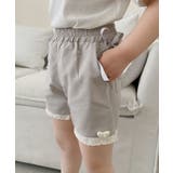 【aimoha-KIDS-】リボン&レース&ハート付きショートパンツ | aimoha kids | 詳細画像1