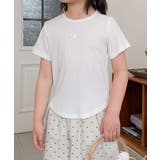 オフホワイト | 【aimoha-KIDS-】バックリボン キッズTシャツ | aimoha kids