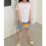 【aimoha-KIDS-】リボン付き ラグランキッズTシャツ | aimoha kids | 詳細画像1