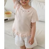 ピンク | 【aimoha-KIDS-】裾フリルTシャツ | aimoha kids