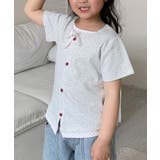 【aimoha-KIDS-】カーディガン風 キッズTシャツ | aimoha kids | 詳細画像1