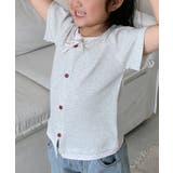 グレー | 【aimoha-KIDS-】カーディガン風 キッズTシャツ | aimoha kids