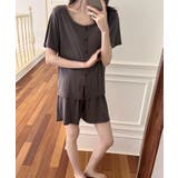 半袖シャツ+ショートパンツ ルームウェアセット | aimoha | 詳細画像1