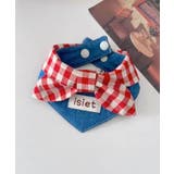 ギンガムチェックリボン付きペットスカーフ | aimoha | 詳細画像1