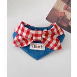 ギンガムチェックリボン付きペットスカーフ | aimoha | 詳細画像4