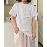 【aimoha-KIDS-】キッズ 立体刺繍 ラビットTシャツ | aimoha kids | 詳細画像7