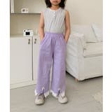 【aimoha-KIDS-】リボン付き 裾レースワイドパンツ | aimoha kids | 詳細画像10