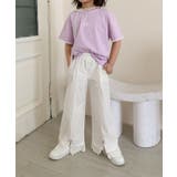 【aimoha-KIDS-】リボン付き 裾レースワイドパンツ | aimoha kids | 詳細画像2