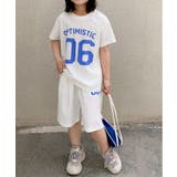 キッズ ナンバーロゴTシャツ+ハーフパンツセット セットアップ | aimoha kids | 詳細画像7
