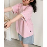【aimoha-KIDS-】キッズ 袖裾レースTシャツ | aimoha kids | 詳細画像9