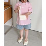 【aimoha-KIDS-】キッズ 袖裾レースTシャツ | aimoha kids | 詳細画像3
