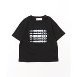 ブラック | 【aimoha-KIDS-】ロゴプリント キッズTシャツ | aimoha kids