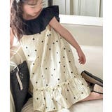 【aimoha-KIDS-】キッズフレンチドット襟フリルワンピース | aimoha kids | 詳細画像11