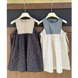 【aimoha-KIDS-】キッズ 切り替え花柄ワンピース | aimoha kids | 詳細画像1