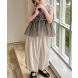【aimoha-KIDS-】チュールフリル付きノースリーブ | aimoha kids | 詳細画像3