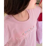 【aimoha-KIDS-】刺繍 フリル袖 キッズTシャツ | aimoha kids | 詳細画像21