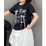 【aimoha-KIDS-】リボン付き キッズプリントTシャツ | aimoha kids | 詳細画像11
