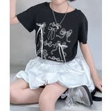 【aimoha-KIDS-】リボン付き キッズプリントTシャツ | aimoha kids | 詳細画像12