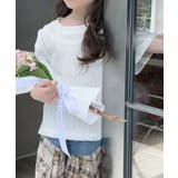 ホワイト | 【aimoha-KIDS-】キッズ メッシュタンクトップ+リブTシャツ セット | aimoha kids
