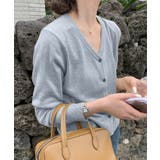 ブルー | 【aimoha】ベーシックVネックニットカーディガン | aimoha