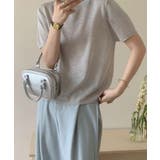 シンプル半袖ニットトップス | aimoha  | 詳細画像7 