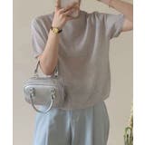 ライトグレー | シンプル半袖ニットトップス | aimoha 