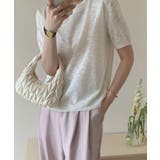 シンプル半袖ニットトップス | aimoha  | 詳細画像11 