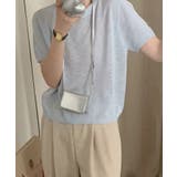 シンプル半袖ニットトップス | aimoha  | 詳細画像13 