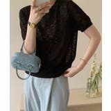 シンプル半袖ニットトップス | aimoha  | 詳細画像6 