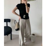 【aimoha】バックボタンデザイン半袖ハイネックトップス | aimoha  | 詳細画像15 