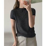 【aimoha】バックボタンデザイン半袖ハイネックトップス | aimoha  | 詳細画像6 