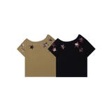 【HOOK】for girls チェックリボンスカーフ付きスターTシャツ | HOOK | 詳細画像2
