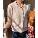 【aimoha】カラフルボタン ショートスリーブカーディガン 半袖 | aimoha | 詳細画像7