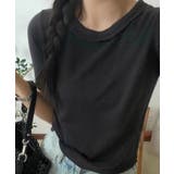 ダークグレー | シンプルサマーニットTシャツ | aimoha