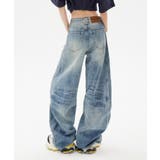 ブルー | ワイドシルエットデニムパンツ | HOOK