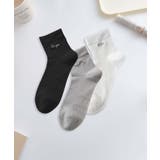 【MOSOX】ロゴ刺繍ショートソックス | aimoha | 詳細画像1