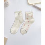 【MOSOX】フラワー&ボーダーデザインソックス | aimoha | 詳細画像4