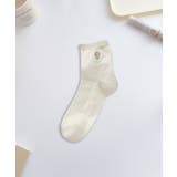 グリーン系その他 | 【MOSOX】フラワー&ボーダーデザインソックス | aimoha