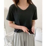 【aimoha】デイリーコットン混VネックTシャツ | aimoha | 詳細画像8