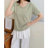 【aimoha】デイリーコットン混VネックTシャツ | aimoha | 詳細画像22