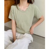 【aimoha】デイリーコットン混VネックTシャツ | aimoha | 詳細画像23