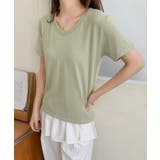 【aimoha】デイリーコットン混VネックTシャツ | aimoha | 詳細画像24