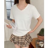 【aimoha】デイリーコットン混VネックTシャツ | aimoha | 詳細画像29