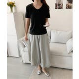 【aimoha】デイリーコットン混VネックTシャツ | aimoha | 詳細画像7